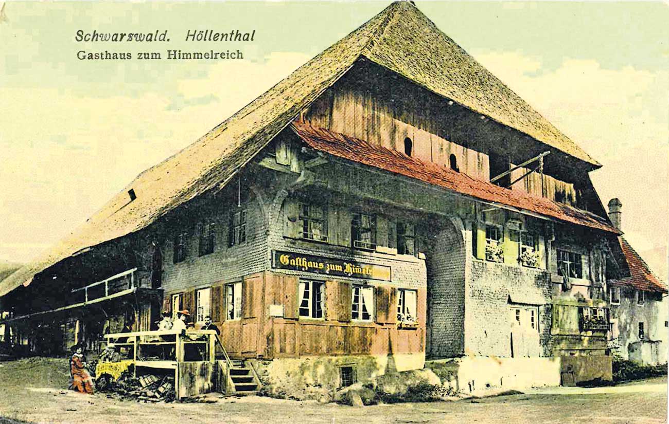Das Gasthaus Himmelreich um 1907. Archiv Peter Bender